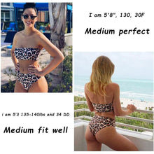 Load image into Gallery viewer, 2-Piece: Women's Tube Top Bikini Swimsuit