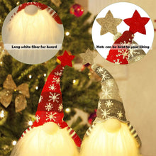 Load image into Gallery viewer, 2-Pieces: 11" Lighted Christmas Gnome Santa