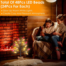 将图片加载到图库查看器,2-Pieces: 2FT Artificial Lighted Maple Tree with 24-Pieces Warm White LED Beads