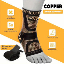将图片加载到图库查看器,2-Pieces: Copper Adjustable Compression Ankle Guards