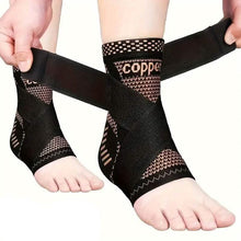 将图片加载到图库查看器,2-Pieces: Copper Adjustable Compression Ankle Guards