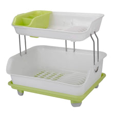 Load image into Gallery viewer, 2-Tier Dish Drying Rack Cutlery Drainer