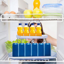 Load image into Gallery viewer, 2-Tier Turntable Organizer Rectangular Refrigerator Spinner Storage Rack with 360° Rotatable Slide Rail