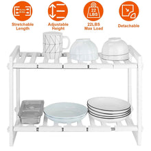 将图片加载到图库查看器,2-Tier Under Sink Organizer Retractable Space Saving Storage