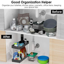 将图片加载到图库查看器,2-Tier Under Sink Shelf Organizer