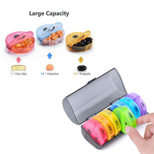Load image into Gallery viewer, 2 Times A Day AM PM Weekly Pill Organizer Large Daily Pill Box With Black Case For Travel