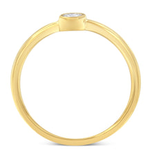 Load image into Gallery viewer, 14K Yellow Gold Plated .925 Sterling Silver Miracle Set Diamond Ring (1/20 Cttw, J-K Color, I1-I2 Clarity) - Size 6