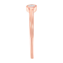 将图片加载到图库查看器,14K Rose Gold Plated .925 Sterling Silver Miracle Set Diamond Ring (1/20 Cttw, J-K Color, I1-I2 Clarity) - Size 6