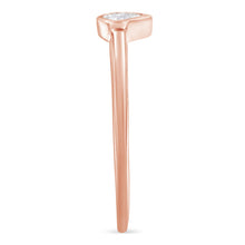 将图片加载到图库查看器,14K Rose Gold Plated .925 Sterling Silver 1/20 Carat Diamond Teardrop Pear-Shaped Miracle Set Petite Fashion Ring (J-K Color, I1-I2 Clarity) - Size 6