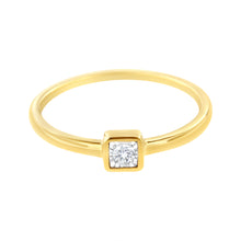 将图片加载到图库查看器,14K Yellow Gold Plated .925 Sterling Silver 1/20 cttw Miracle Set Diamond Promise Ring (J-K Color, I1-I2 Clarity) - Size 6