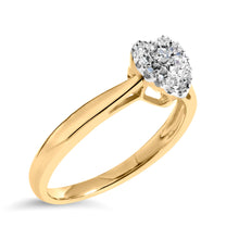 Load image into Gallery viewer, 10K Yellow Gold 1/10 Cttw Diamond Heart and Halo Promise Ring
