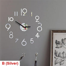 将图片加载到图库查看器,20 Inch Wall Clock Round Style Number Coffee Tea Cup Modern Large Silent Wall Stickers for Hall and Bedroom Home Decorations Arabic Numeral Wall Clocks Acrylic Mirror Stickers/Home Decor Design Acrylic Wall Clock Stickers Home Living Room Decoration