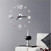 将图片加载到图库查看器,20 Inch Wall Clock Round Style Number Coffee Tea Cup Modern Large Silent Wall Stickers for Hall and Bedroom Home Decorations Arabic Numeral Wall Clocks Acrylic Mirror Stickers/Home Decor Design Acrylic Wall Clock Stickers Home Living Room Decoration