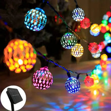 将图片加载到图库查看器,20 LED Moroccan Ball Solar String Lights