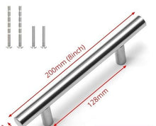 Load image into Gallery viewer, 20 PCS Set Brushed Gold Kitchen Handle Stainless Steel T Bar Door Pull 76mm 96mm Cabinet Knobs and Handles Black Furniture Handle Stainless Steel Kitchen Cupboard Handles Cabinet Handles