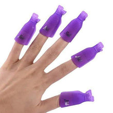 Load image into Gallery viewer, 20-Piece Set: Plastic Acrylic Nail Art Soak Off Cap Clip UV Gel Polish Remover Wrap Tool