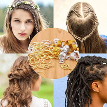 Load image into Gallery viewer, 200-Pieces: Loc Hair Jewelry for Women Braids and Dreadlocks