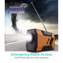 Load image into Gallery viewer, 2000mAh NOAA Emergency Weather Radio Portable Power Bank with Solar Charging