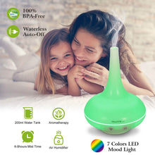 Load image into Gallery viewer, 200ml Cool Mist Humidifier Ultrasonic Aroma Essential