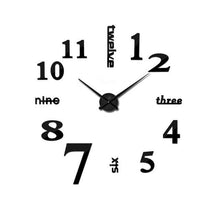 Load image into Gallery viewer, 2021 Fashion 3D Big Size Wall Clock Mirror Sticker Large 3D Frameless Wall Clock Stickers Wall Decoration for Living Room Bedroom Office Brief Living Decor Room Wall Clock Modern Design Silent Acrylic