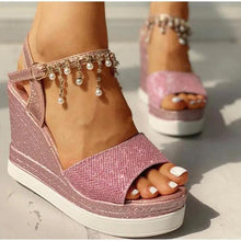 Load image into Gallery viewer, 2021 New Women Summer Sandals Studded Detail Luxury Shine Design Casual Womens Shoes