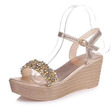 Load image into Gallery viewer, 2021 New Women Summer Sandals Studded Detail Luxury Shine Design Casual Womens Shoes