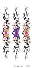 Load image into Gallery viewer, 2021 Temporary Waterproof Butterfly Tattoo Black Design Waist Body Fake Tattoo Flower Sticker For Women Girls