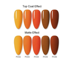 将图片加载到图库查看器,2022 Elegant Pretty Womens Orange 6ml Gel Nail Polish Summer UV LED Stylish Glossy and Matte Professional Home Nail Design For Women