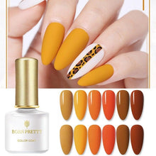 将图片加载到图库查看器,2022 Elegant Pretty Womens Orange 6ml Gel Nail Polish Summer UV LED Stylish Glossy and Matte Professional Home Nail Design For Women