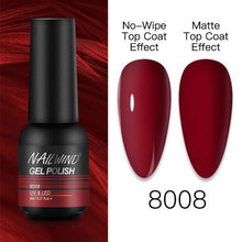 将图片加载到图库查看器,NEW TREND Modern fashion Red Gel Nail Polish For Nails Permanent UV LED 8ml Matte Glossy High Quality Fashion Design For Women and Ladies