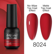 将图片加载到图库查看器,NEW TREND Modern fashion Red Gel Nail Polish For Nails Permanent UV LED 8ml Matte Glossy High Quality Fashion Design For Women and Ladies
