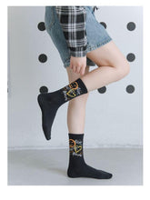Load image into Gallery viewer, New Autumn Black and White Sports Women Socks Combed Out Of Pure Cotton Cute Winter Socks Kawaii Cute Warm Thick Socks For Men And Women