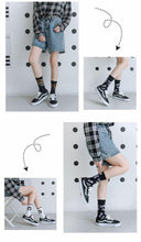 Load image into Gallery viewer, New Autumn Black and White Sports Women Socks Combed Out Of Pure Cotton Cute Winter Socks Kawaii Cute Warm Thick Socks For Men And Women