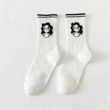 Load image into Gallery viewer, New Autumn Black and White Sports Women Socks Combed Out Of Pure Cotton Cute Winter Socks Kawaii Cute Warm Thick Socks For Men And Women