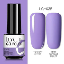 Load image into Gallery viewer, 2022 New Fashion Purple Womens Nail Gel 7ml Permanent UV LED Base Matte Glossy Luxury Colorful Effect Nail Gel for Women and Girls