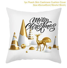 将图片加载到图库查看器,2022 Santa Claus Christmas Pillowcase Decor For Home Christmas Throw Pillow Covers Decorative Snowman Santa Claus Pillow Covers Linen Cushion Cover Couch Pillow Cases Merry Christmas Ornament Xmas Gifts 45x45CM