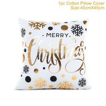 将图片加载到图库查看器,2022 Santa Claus Christmas Pillowcase Decor For Home Christmas Throw Pillow Covers Decorative Snowman Santa Claus Pillow Covers Linen Cushion Cover Couch Pillow Cases Merry Christmas Ornament Xmas Gifts 45x45CM