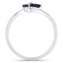 Load image into Gallery viewer, 0.26 Carat Genuine Blue Sapphire .925 Sterling Silver Ring