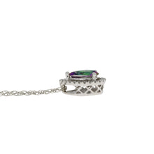 Load image into Gallery viewer, Treated Topaz Diamond Fashion Pendants 14KT White Gold