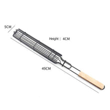 将图片加载到图库查看器,20cm/30cm BBQ Basket Stainless Cylindrical Rolling Grilling Baskets Portable Barbecue Rack For Grill For Fish Shrimp Meat Fries BBQ Grill Basket Rolling Grilling Basket Stainless Steel Grill Mesh Barbeque Grill Accessories