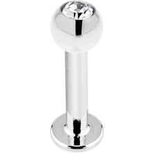 Load image into Gallery viewer, 16G 5/16 14k White Gold CZ Ball Labret Tragus Cartilage