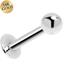 将图片加载到图库查看器,14G 5/16 Solid 14k White Gold Labret Monroe- 4mm Ball