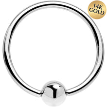 将图片加载到图库查看器,16G 9/16 Solid 14K White Gold BCR Captive Ring