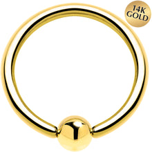 将图片加载到图库查看器,Solid 14K Yellow Gold 16G 3/8 Ball Captive Ring 3mm Ball