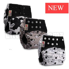 将图片加载到图库查看器,Modern Luxury Printed Washable Real Cloth Pocket Nappy,3 nappies/diapers Set For Girls and Boys Baby In Elegant Style