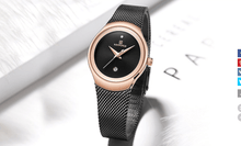 Load image into Gallery viewer, Women's Elegant Stainless Steel Watch With Braided Steel Bracelet Excellent Background Waterproof Wristwatch Unique Design Perfect Gift