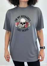 Load image into Gallery viewer, On My Husbands Last Nerve Sublimation Unisex Bamboo/Cotton Graphic T-Shirt