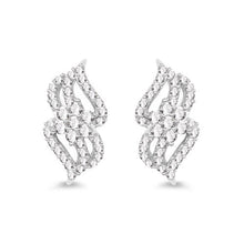 Load image into Gallery viewer, 0.68 Carat Genuine White Diamond 14K White Gold Earrings (G-H Color, SI1-SI2 Clarity)