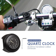 Load image into Gallery viewer, 22-25mm Multi-functional Motorcycle Handlebar Mount Clock Universal Waterproof Motorcycle Handlebar Watch Durable Practical Classic Waterproof Luminous Quartz Watch