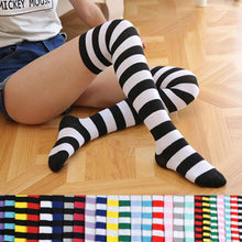 Load image into Gallery viewer, 22 Colors Sweet Cute Girls Over Knee Long Printed Thigh High Cotton Socks Plus Size Over knee Socks for Women
